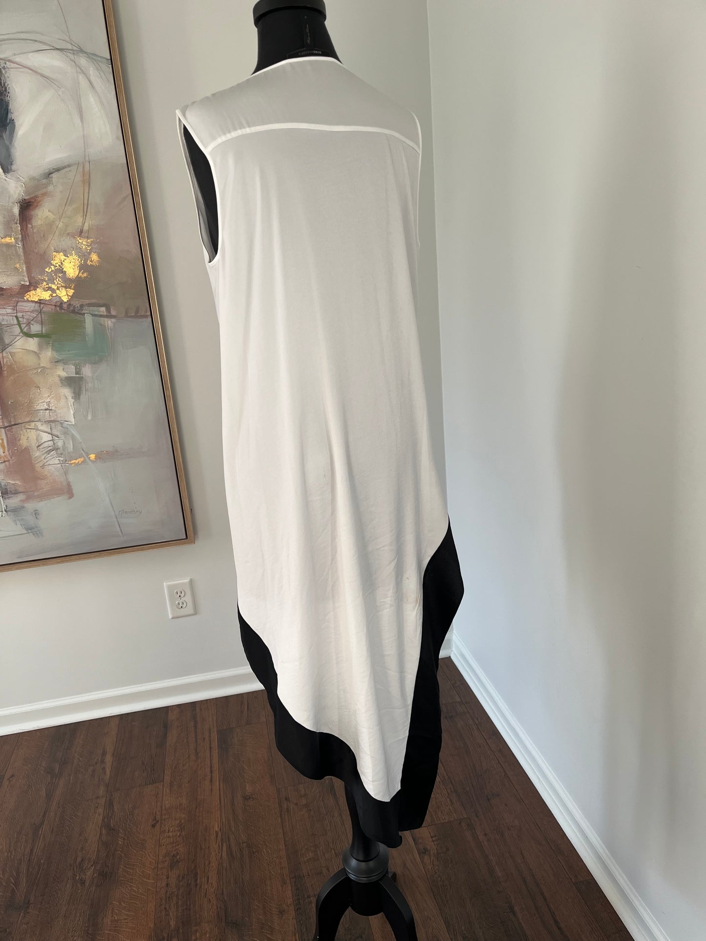 BCBG Maxazria White & Black Asymmetrical