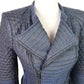 BCBG Maxazria Blue & Black Moto Jacket