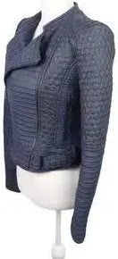 BCBG Maxazria Blue & Black Moto Jacket