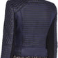 BCBG Maxazria Blue & Black Moto Jacket