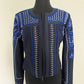 BCBG Maxazria Blue/White Moto Jacket