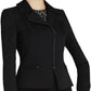 BCBG Maxazria Black Textured Moto Jacket