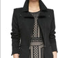 BCBG Maxazria Black Textured Moto Jacket
