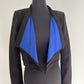 BCBG Maxazria Black & Blue lapel Crop Jacket