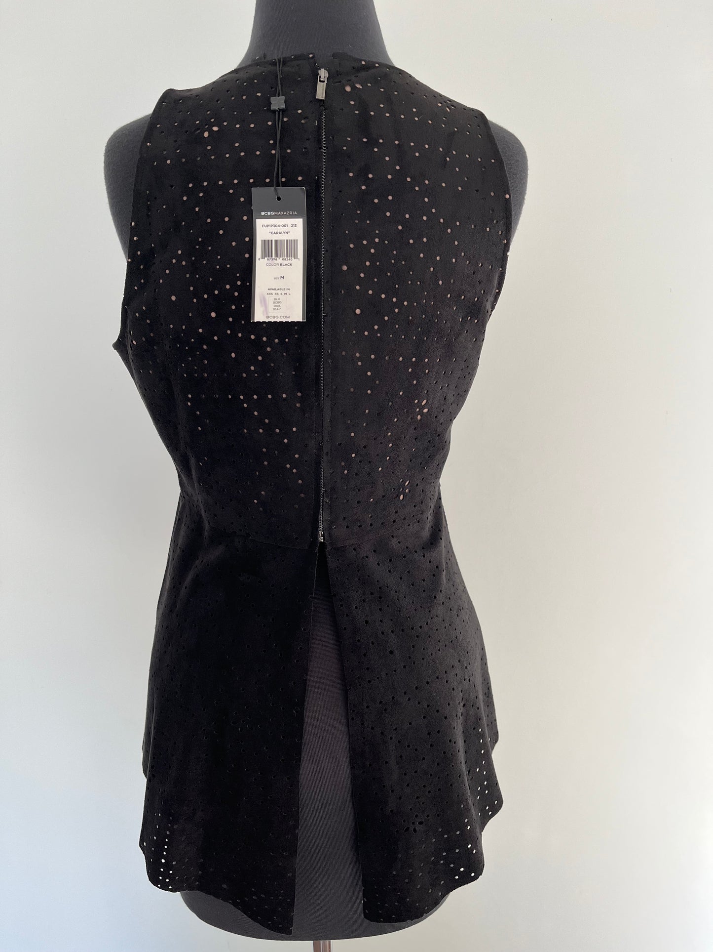 BCBG Maxazria Faux Suede Top