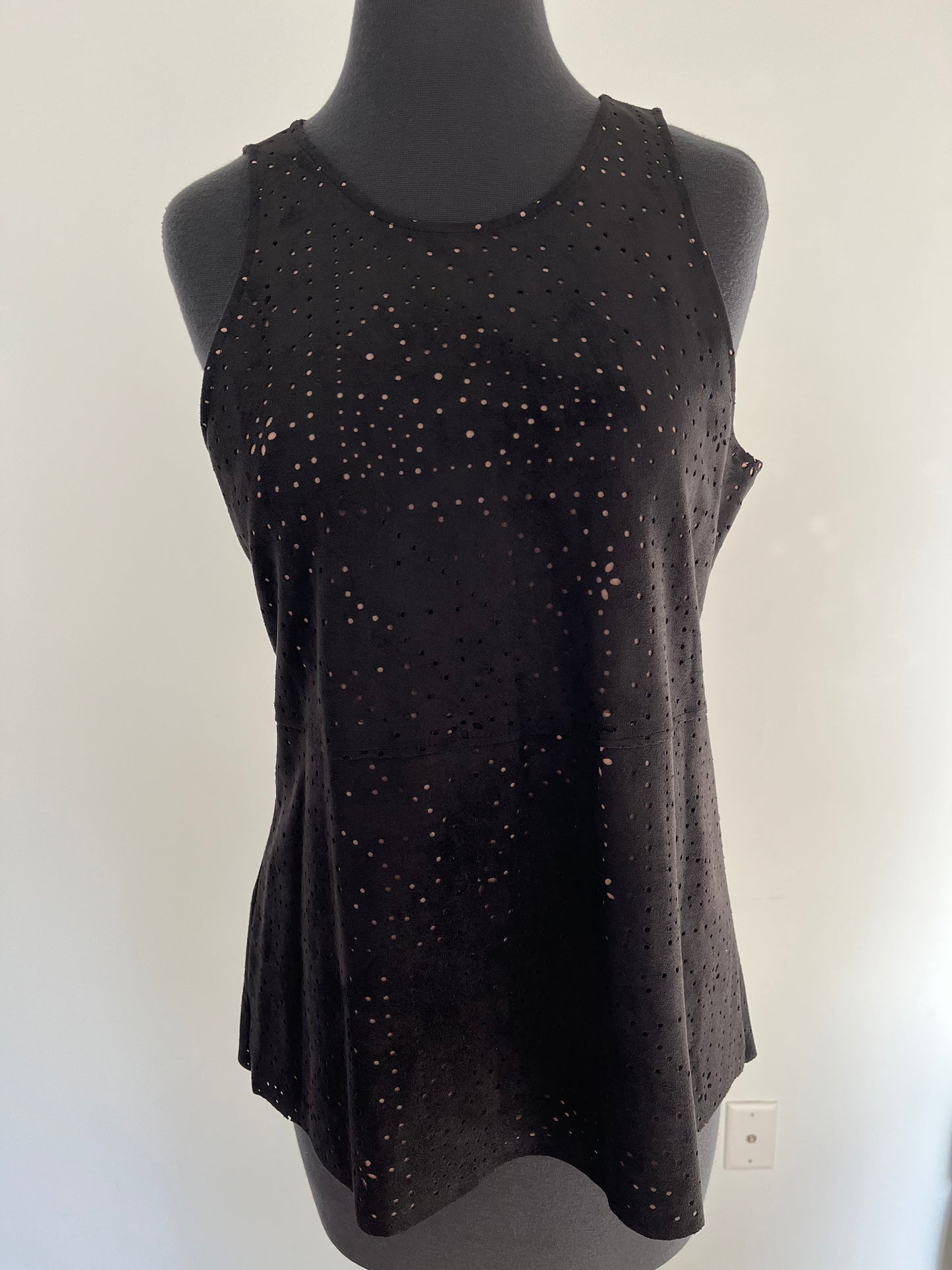 BCBG Maxazria Faux Suede Top