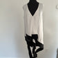 BCBG Maxazria White & Black Asymmetrical
