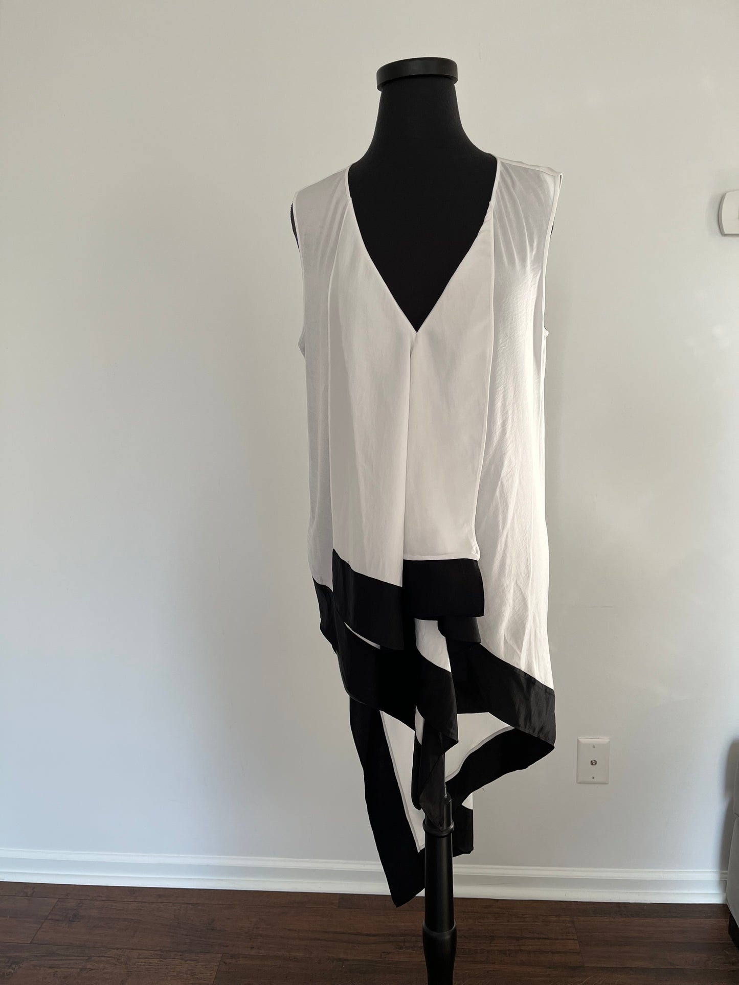 BCBG Maxazria White & Black Asymmetrical