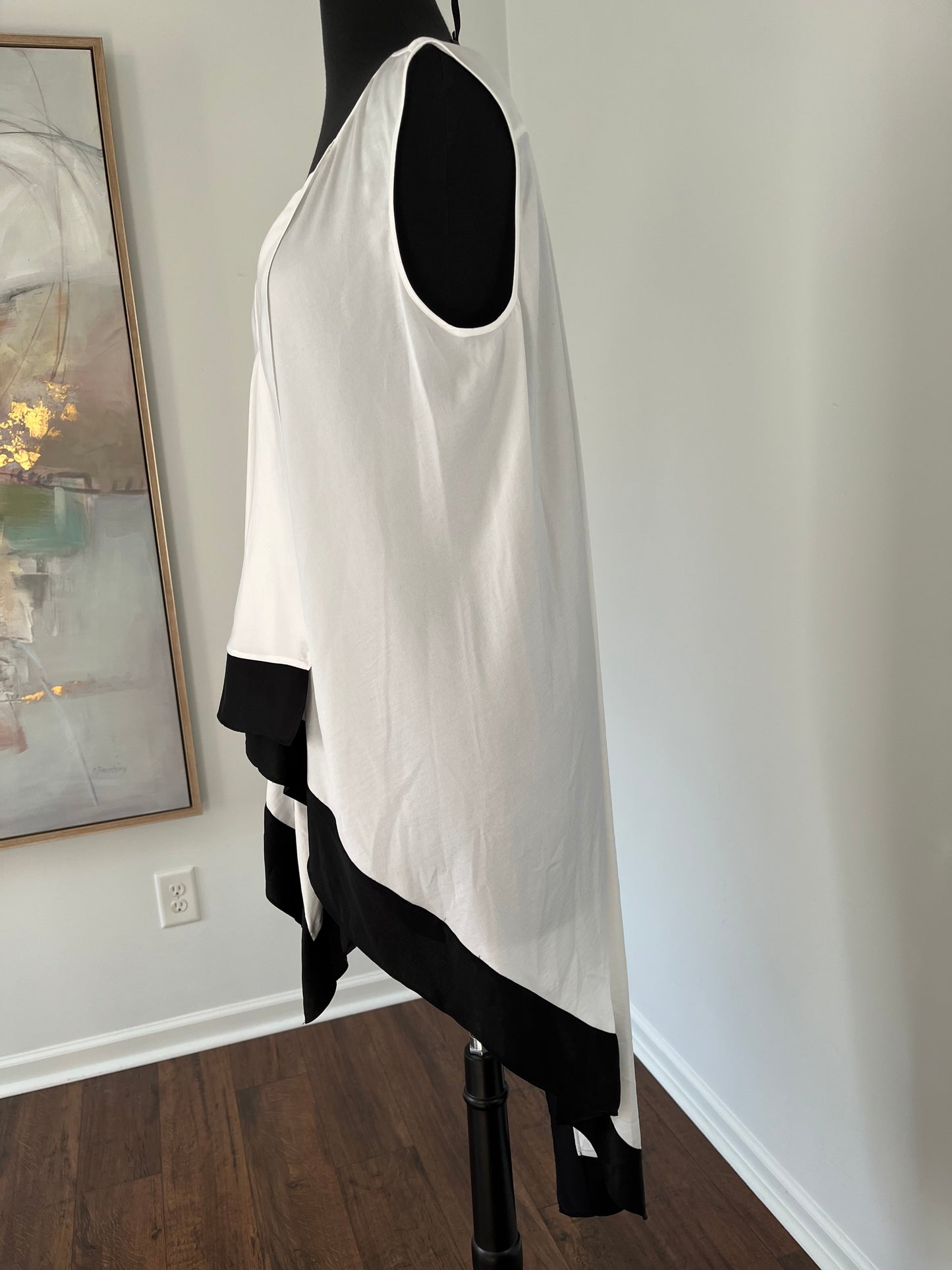 BCBG Maxazria White & Black Asymmetrical