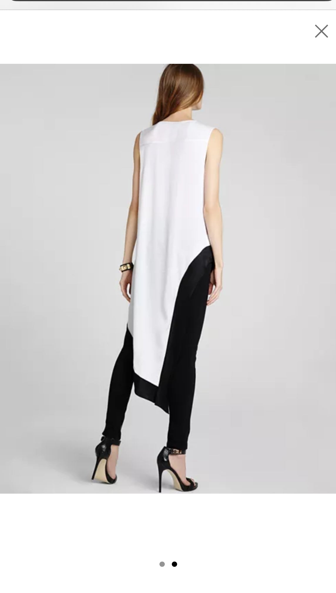 BCBG Maxazria White & Black Asymmetrical