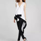 BCBG Maxazria White & Black Asymmetrical