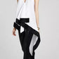 BCBG Maxazria White & Black Asymmetrical